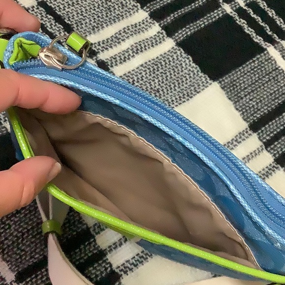 Coach blue with green stripe signature hipster - Picture 5 of 9